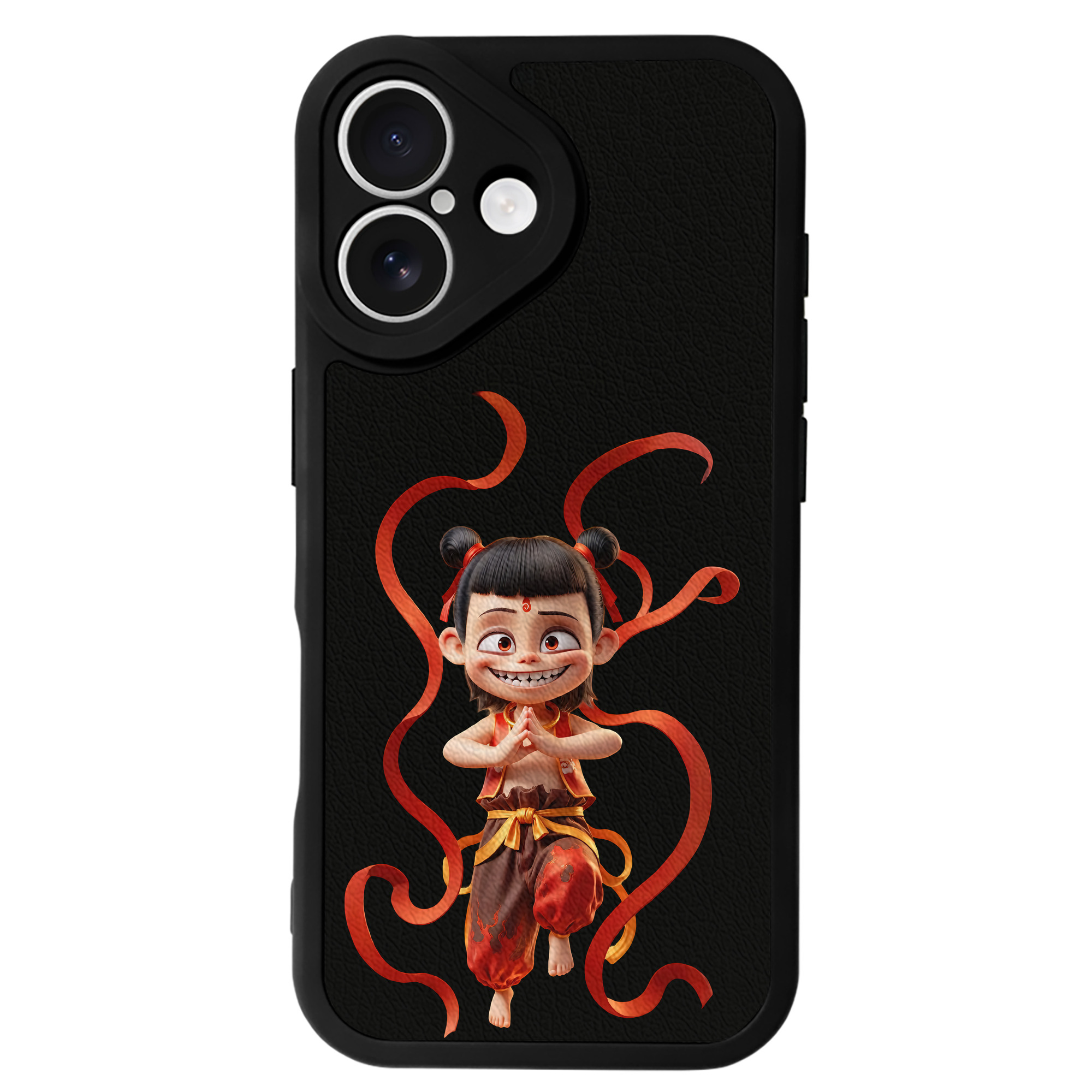 （画像用） Ne Zha 2 ナタ 魔童の大暴れ 【iPhone 16シリーズ対応】シリコンスマホケース（レザー調） 材質：シリコン